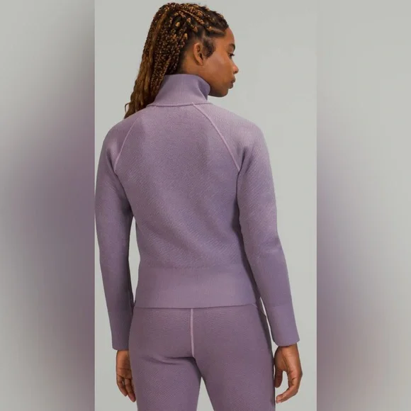 Lululemon End State Full Zip Jacket Dusky Lavendar Sz 10 - Picture 4 of 12